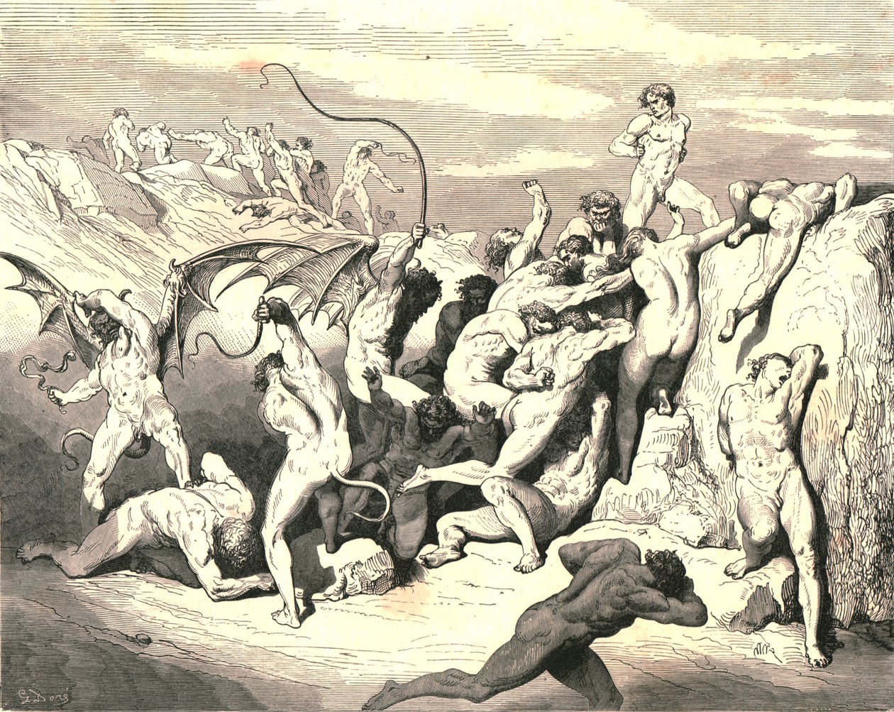 Ah! Hogyan kötözték meg őket az első csíknál!, 1890. alkotó: Gustave Dore