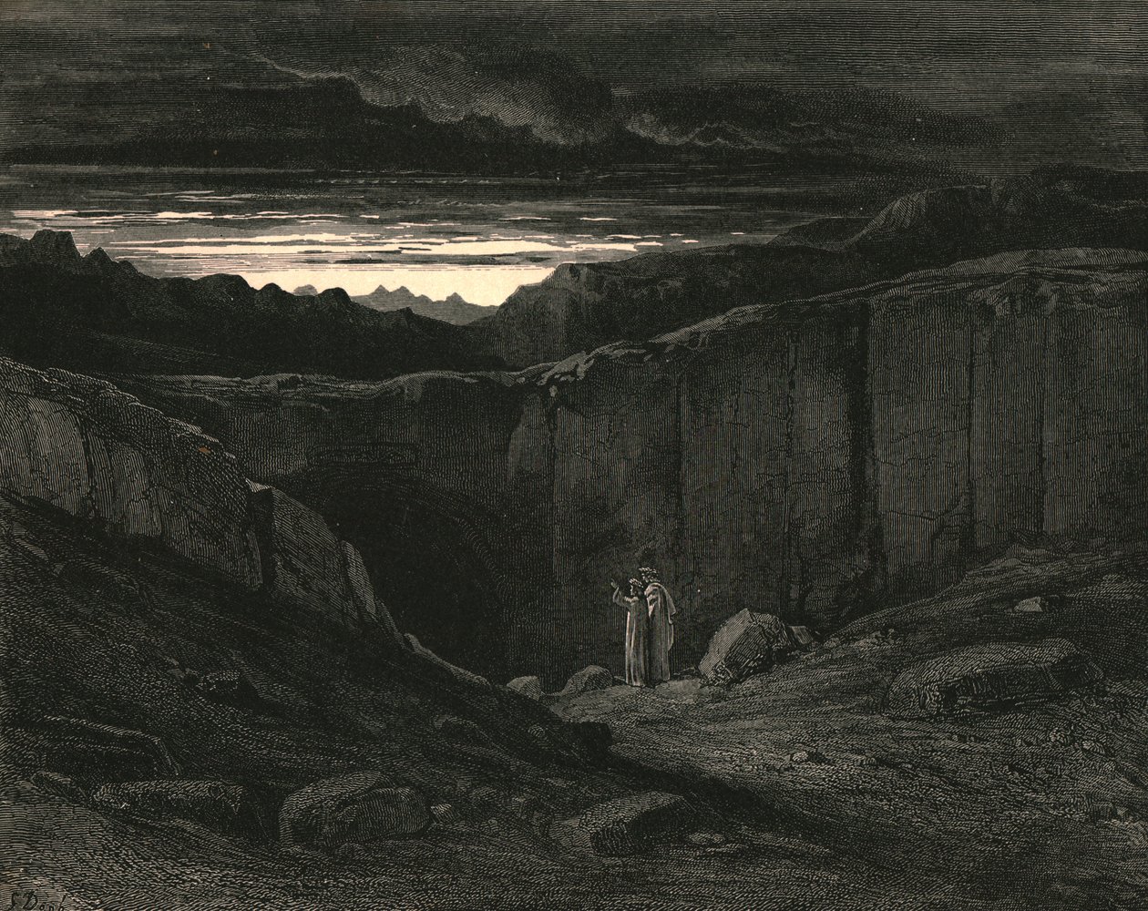 Hagyja fel minden reményét, ti, akik ide beléptek, c1890. alkotó: Gustave Dore