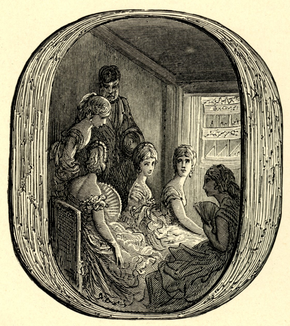 Egy opera box at alkotó: Gustave Dore