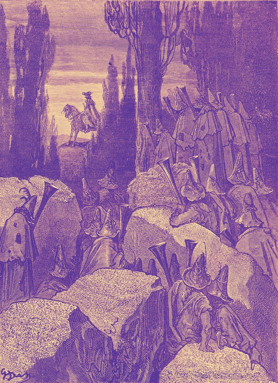 Münchausen báró: Autópályások / brigandok, szerző: Doré. alkotó: Gustave Dore