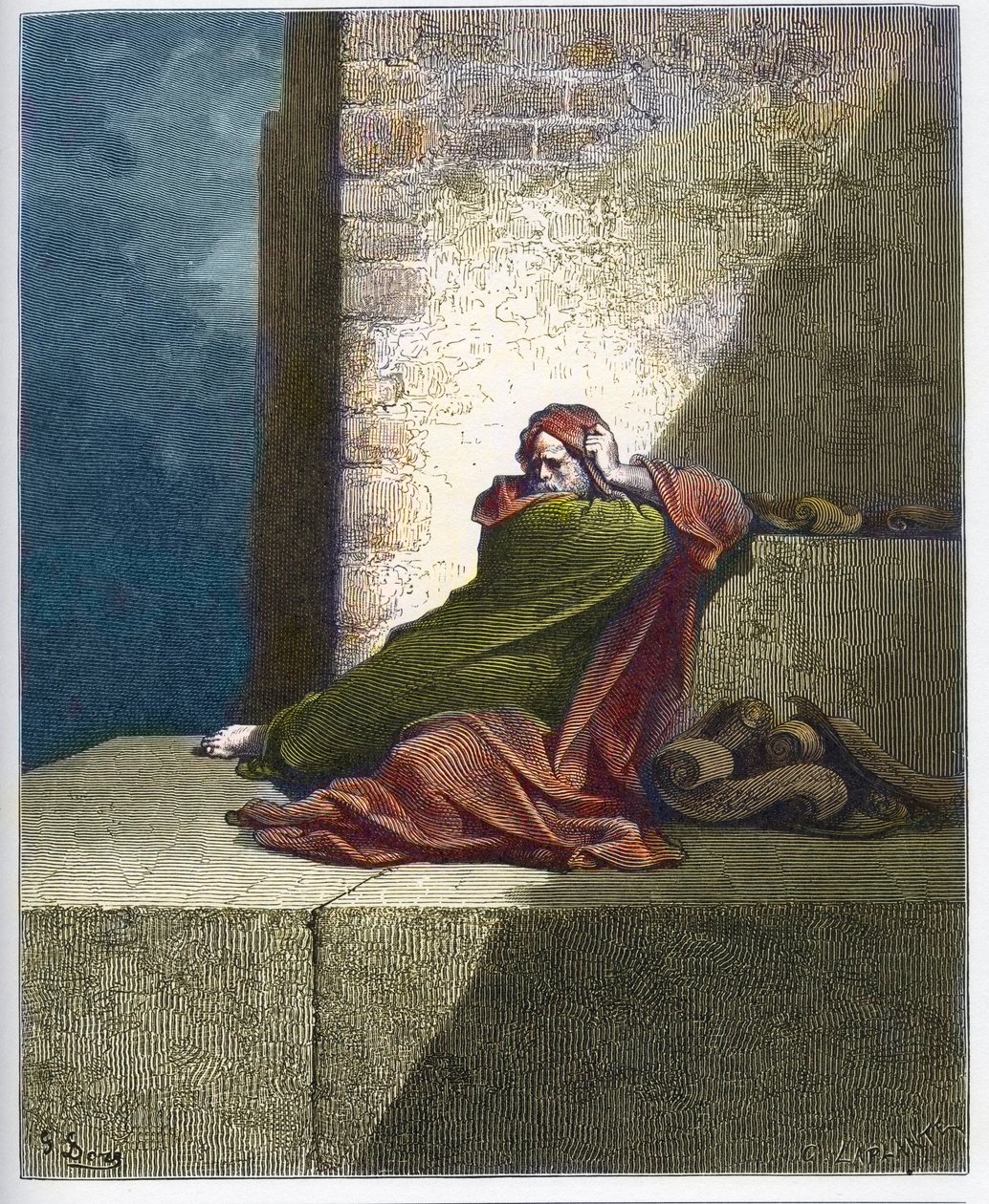Baruch – Baruch ben Neria – Metszet Gustave Dore (1832-1883) „A Dore Bibliájából” alkotó: Gustave Dore