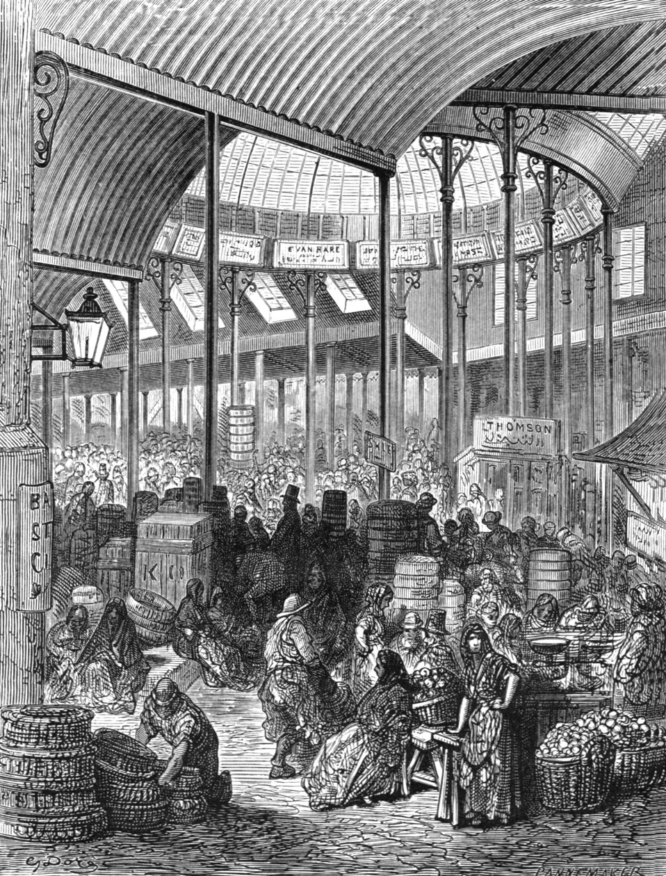 "Borough Market", 1872. alkotó: Gustave Dore