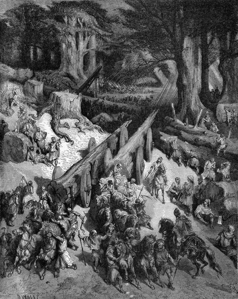 Jeruzsálem templomának építése alkotó: Gustave Dore