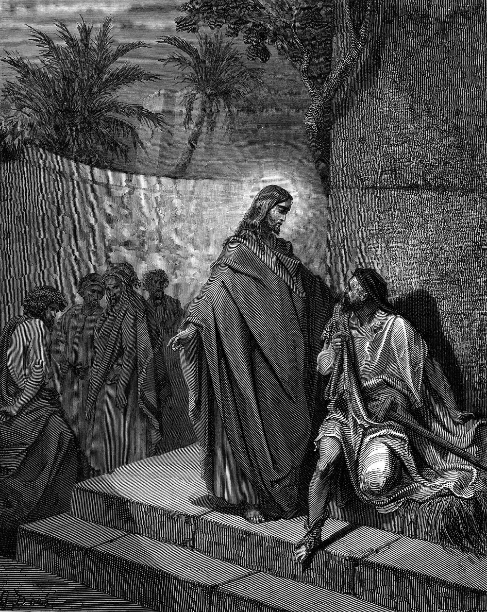 Krisztus meggyógyítja a bénult embert, 1866 alkotó: Gustave Dore