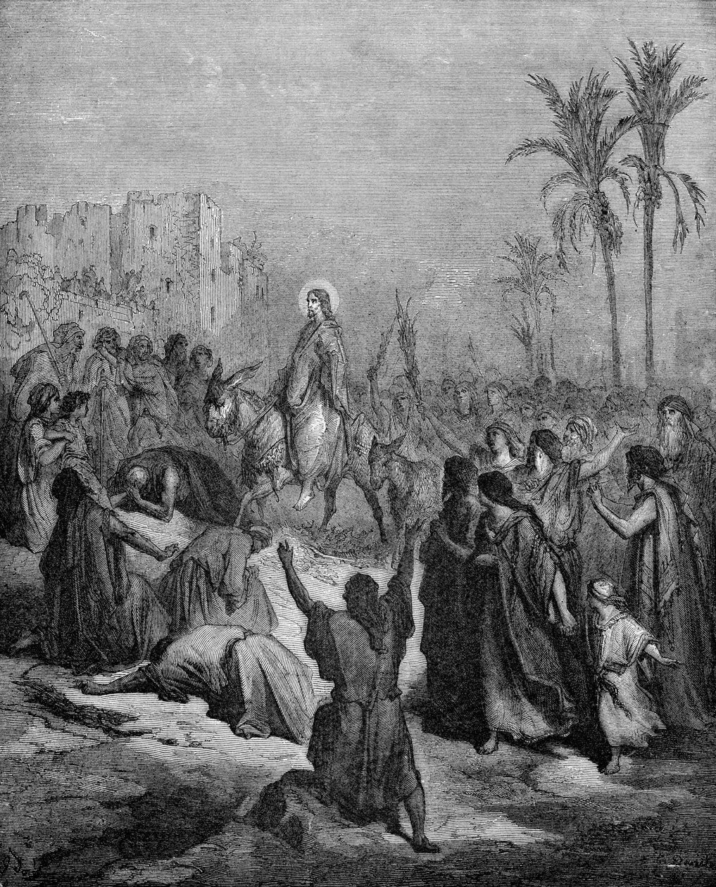 Krisztus belépése Jeruzsálembe alkotó: Gustave Dore