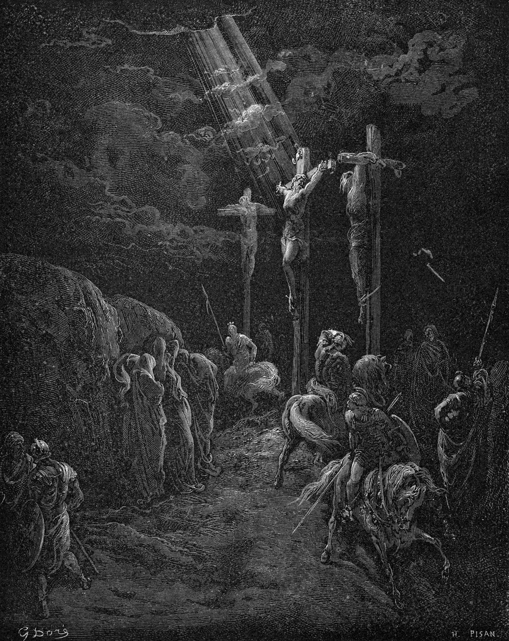 Jézus keresztre feszítése alkotó: Gustave Dore