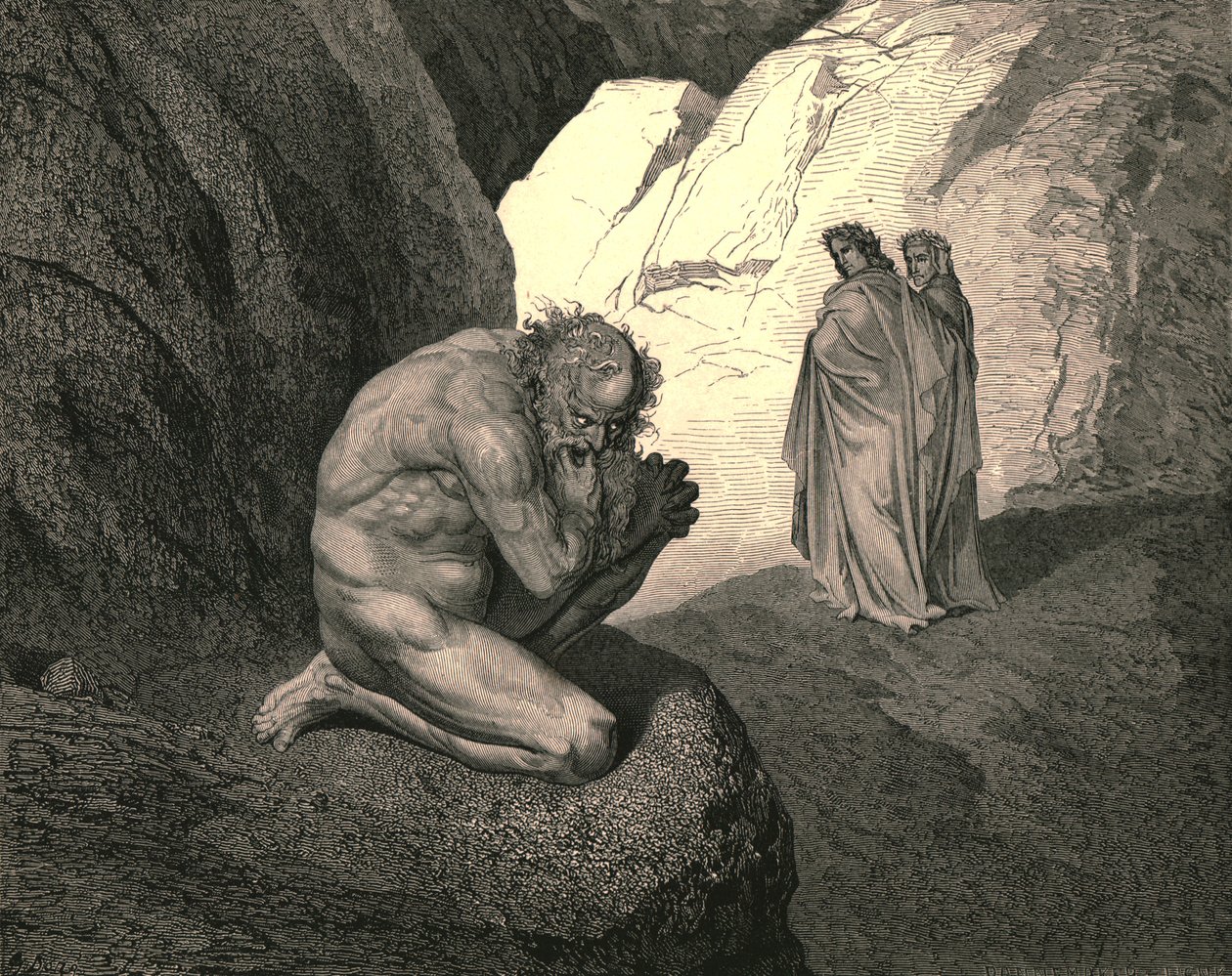 Átkozott farkas! A haragod magadon zsákmányol, és emészt meg!, c1890. alkotó: Gustave Dore