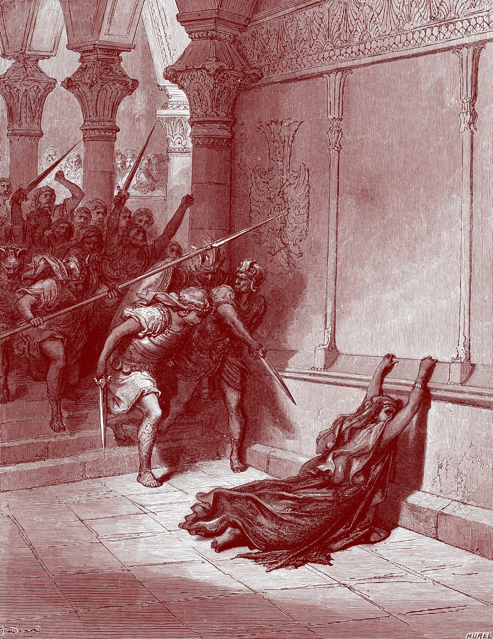 Doré Athalia halála – Biblia alkotó: Gustave Dore