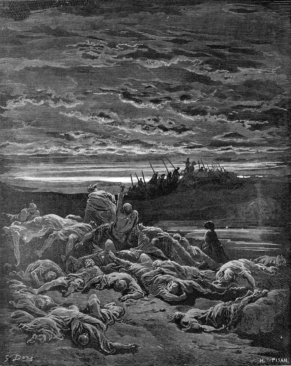 Jerubbaal fiainak halála – Biblia alkotó: Gustave Dore