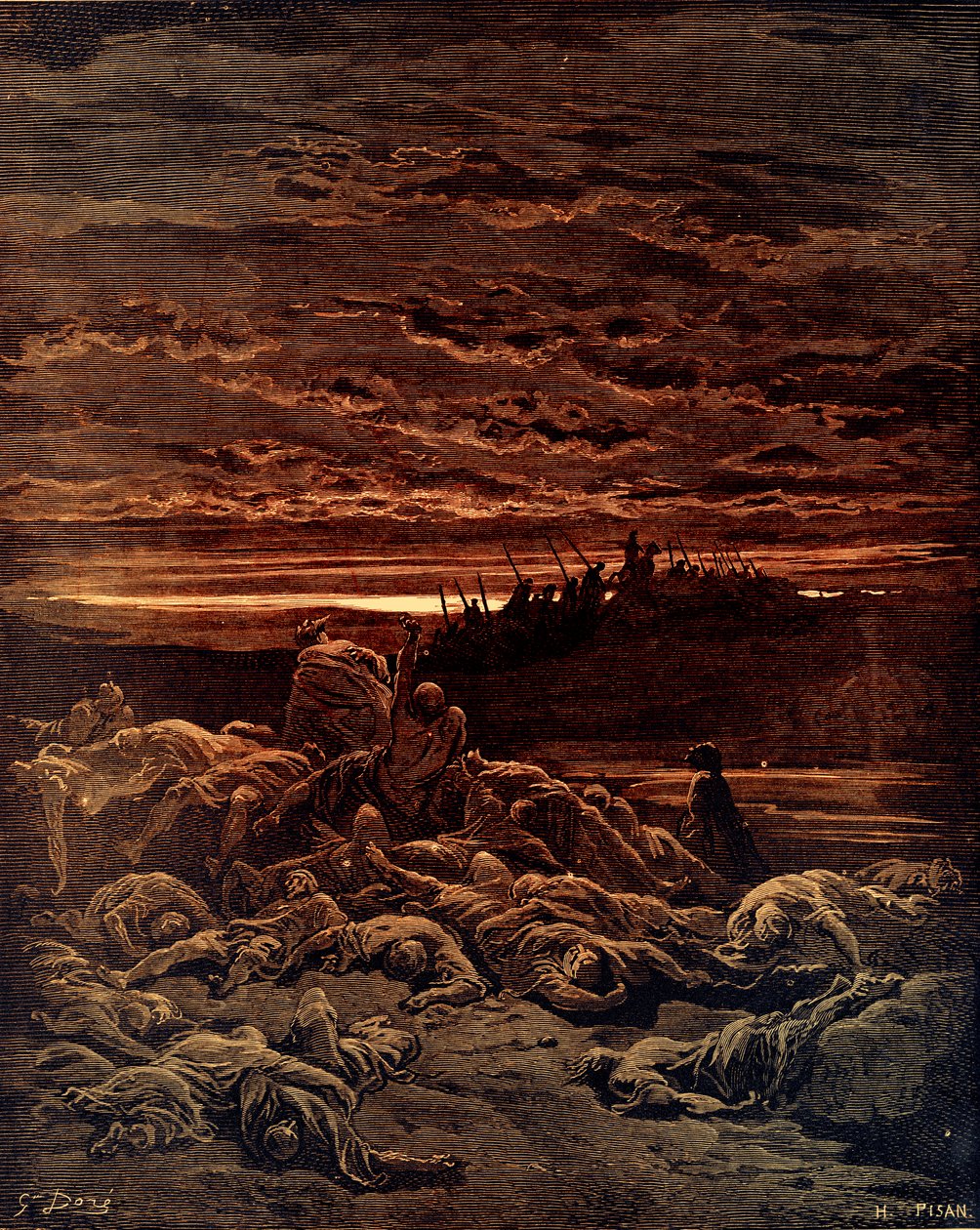 Jerubbaal fiainak halála Dorétól - Biblia alkotó: Gustave Dore