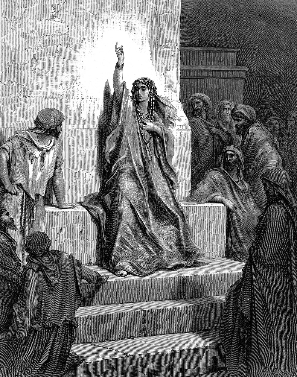 Deborah, héber prófétanő és bíró, 1866 alkotó: Gustave Dore