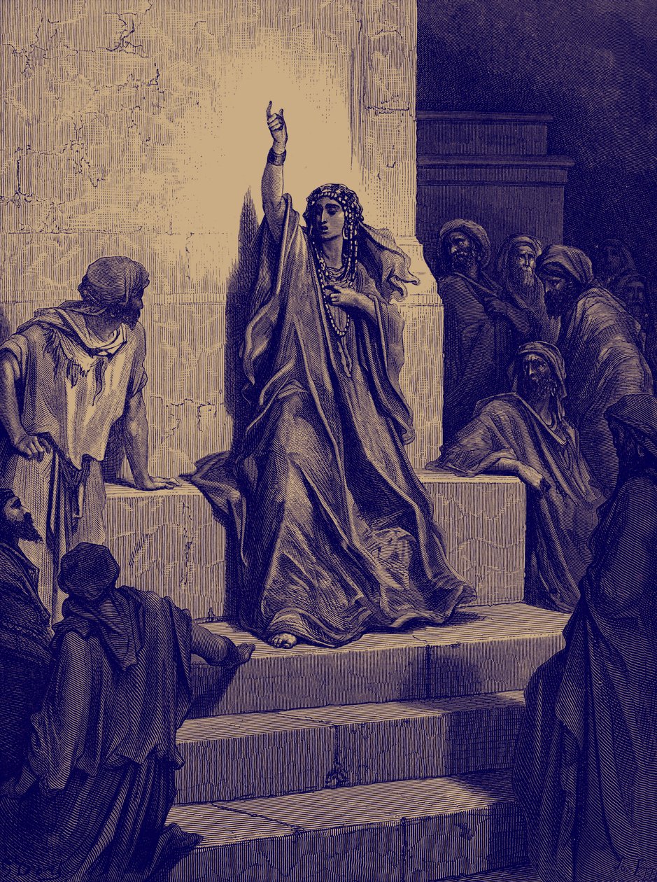 Doré Deborah diadaldala. - Biblia alkotó: Gustave Dore