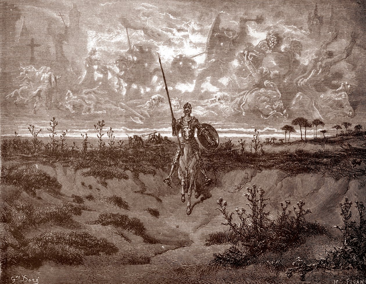 Don Quijote elindul a kalandjaira Gustave Dore (1832-1883) metszete Miguel de Cervantes (1547-1616) „L