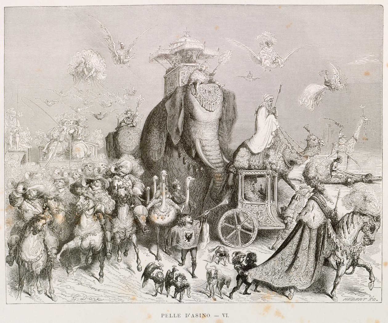 Szamárbőr, illusztráció: Charles Perrault (1628-1703), Gustave Dore (1832-1883) a Complete Fairy Tales-hez alkotó: Gustave Dore