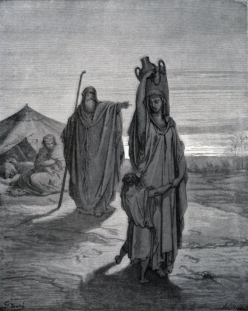 Hágár kiűzése alkotó: Gustave Dore