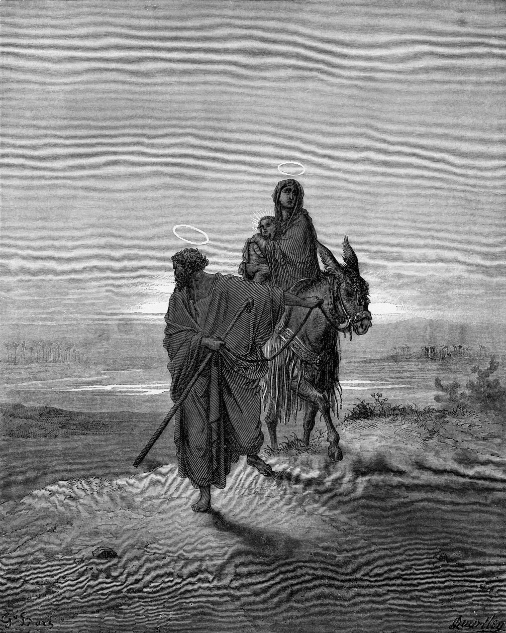 Repülés Egyiptomba alkotó: Gustave Dore