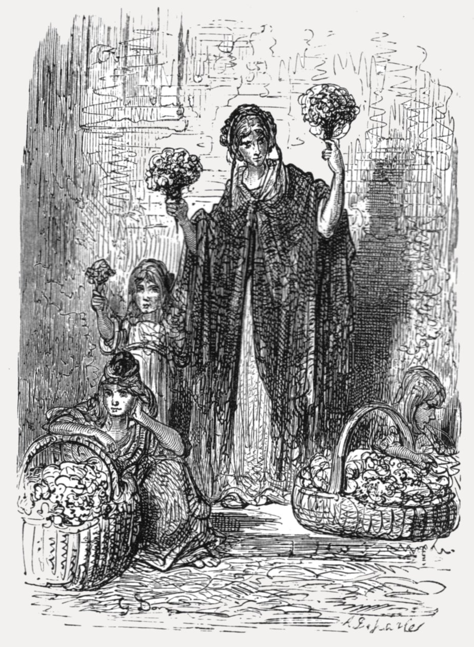 Virágos lányok, 1872. alkotó: Gustave Dore