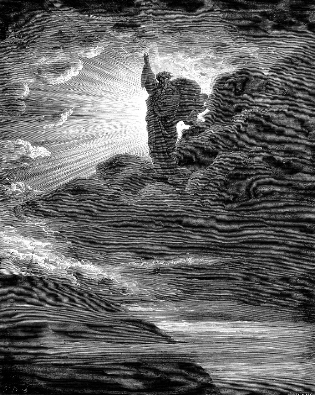 A fényt teremtő Isten, 1866 alkotó: Gustave Dore