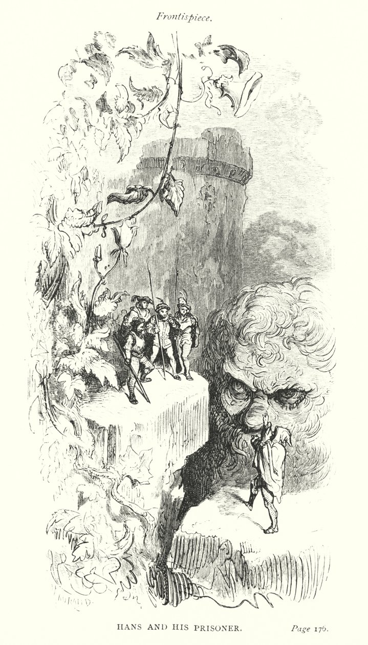 Hans és foglya (metszet) alkotó: Gustave Dore