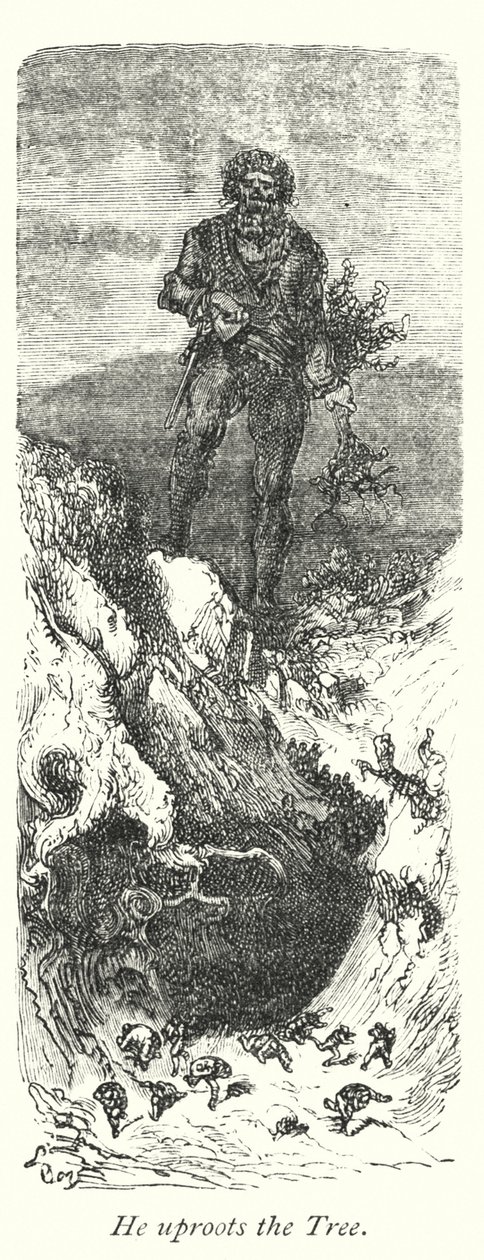 Kitépteti a fát (metszet) alkotó: Gustave Dore