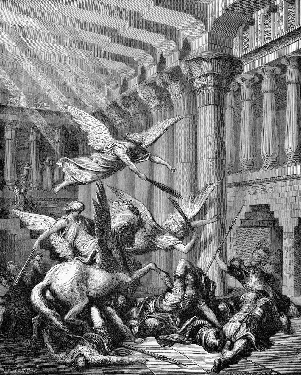 Heliodorust a templomban büntették alkotó: Gustave Dore