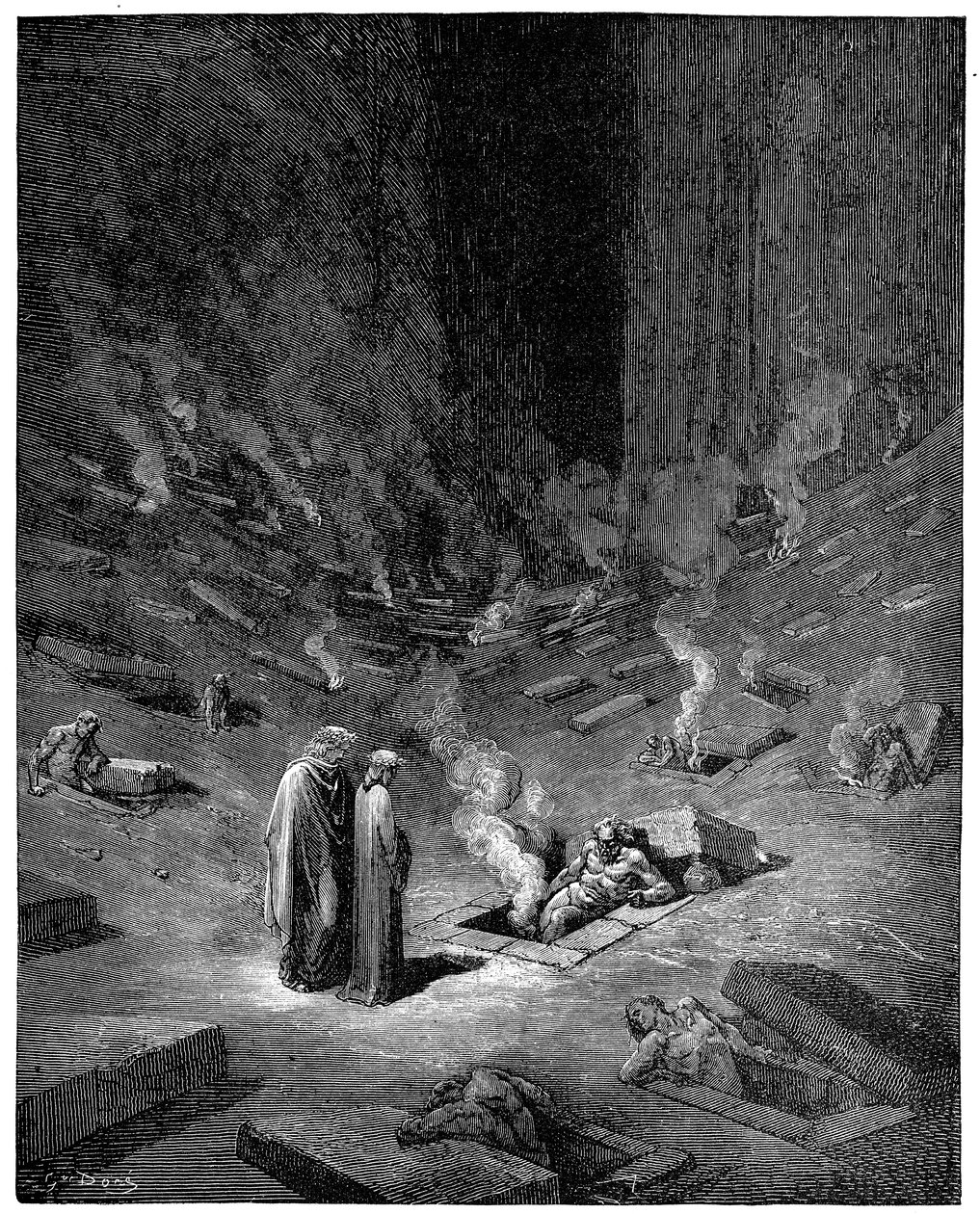 Pokol: Dis városa, az alvilág római istene, 1863 alkotó: Gustave Dore