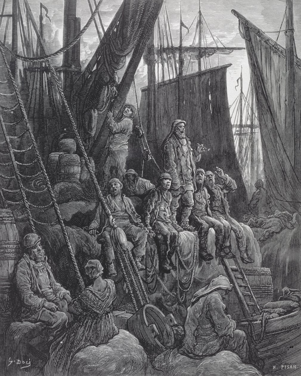Houndsditch, a „London, egy zarándoklat”-ból, írta William Blanchard Jerrold (1826-94), metszette: Heliodore Joseph Pisan (1822-90), pub. 1872 alkotó: Gustave Dore