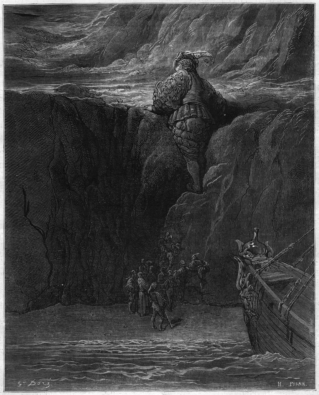 Illusztráció: Gustave Dore (1832-1883) Francois Rabelais (1483-1553) „” Pantagruel” című művéhez. 1870-es évek. alkotó: Gustave Dore