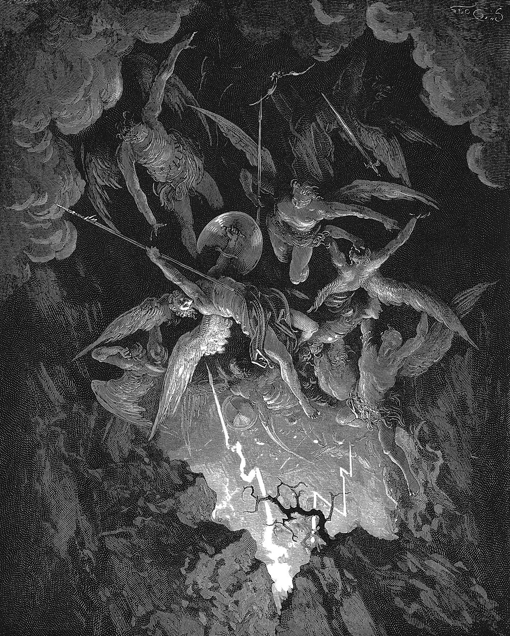 Illusztráció: John Milton: Elveszett paradicsom, 1866 alkotó: Gustave Dore