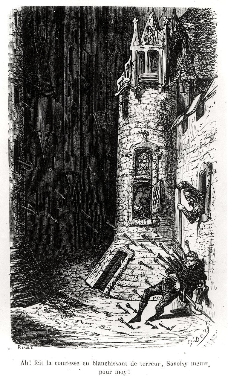 Illusztráció a „Les Contes Drolatiques”-ból, Honore de Balzac (1799-1850) vésette Riault, 1855 alkotó: Gustave Dore