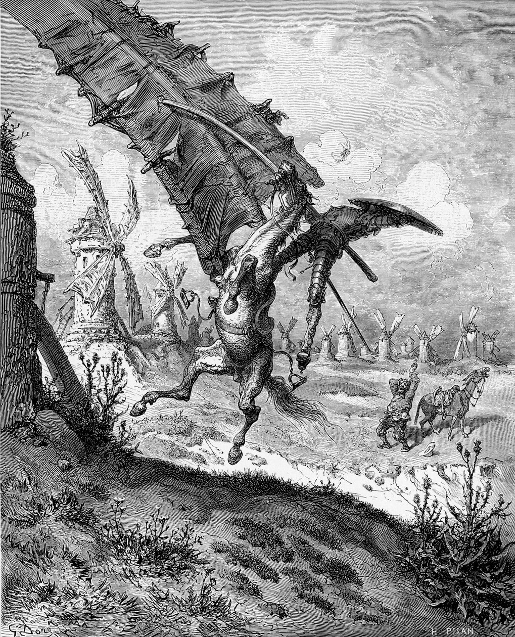 Illusztráció M. de Cervantes Don Quijote de la Mancha című könyvéhez, 1863. alkotó: Gustave Dore