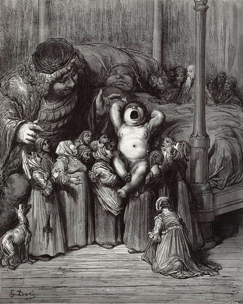 Illusztráció Rabelais Gargantua és Pantagruel című könyvéhez, 1854. alkotó: Gustave Dore