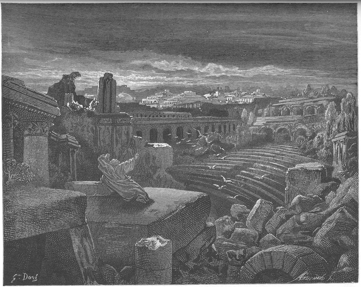 Ézsaiás látomása Babilon elpusztításáról, 1897 alkotó: Gustave Dore