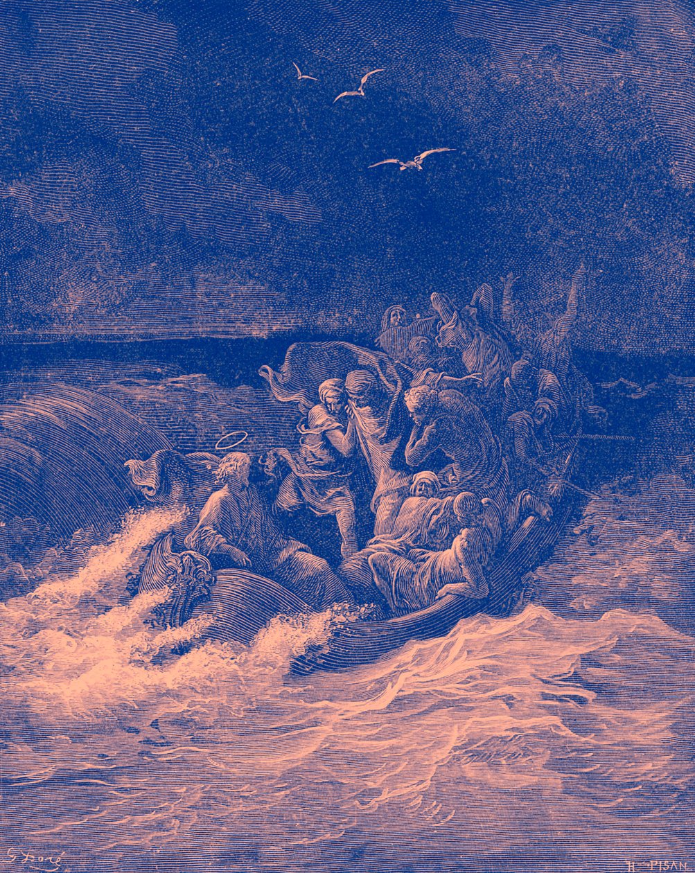 Jézus lecsillapítja a vihart – Biblia alkotó: Gustave Dore