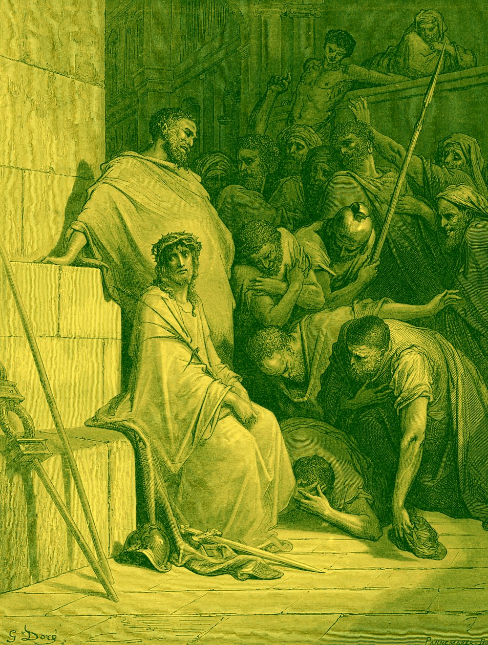 Jézust kigúnyolják a római katonák – Biblia alkotó: Gustave Dore