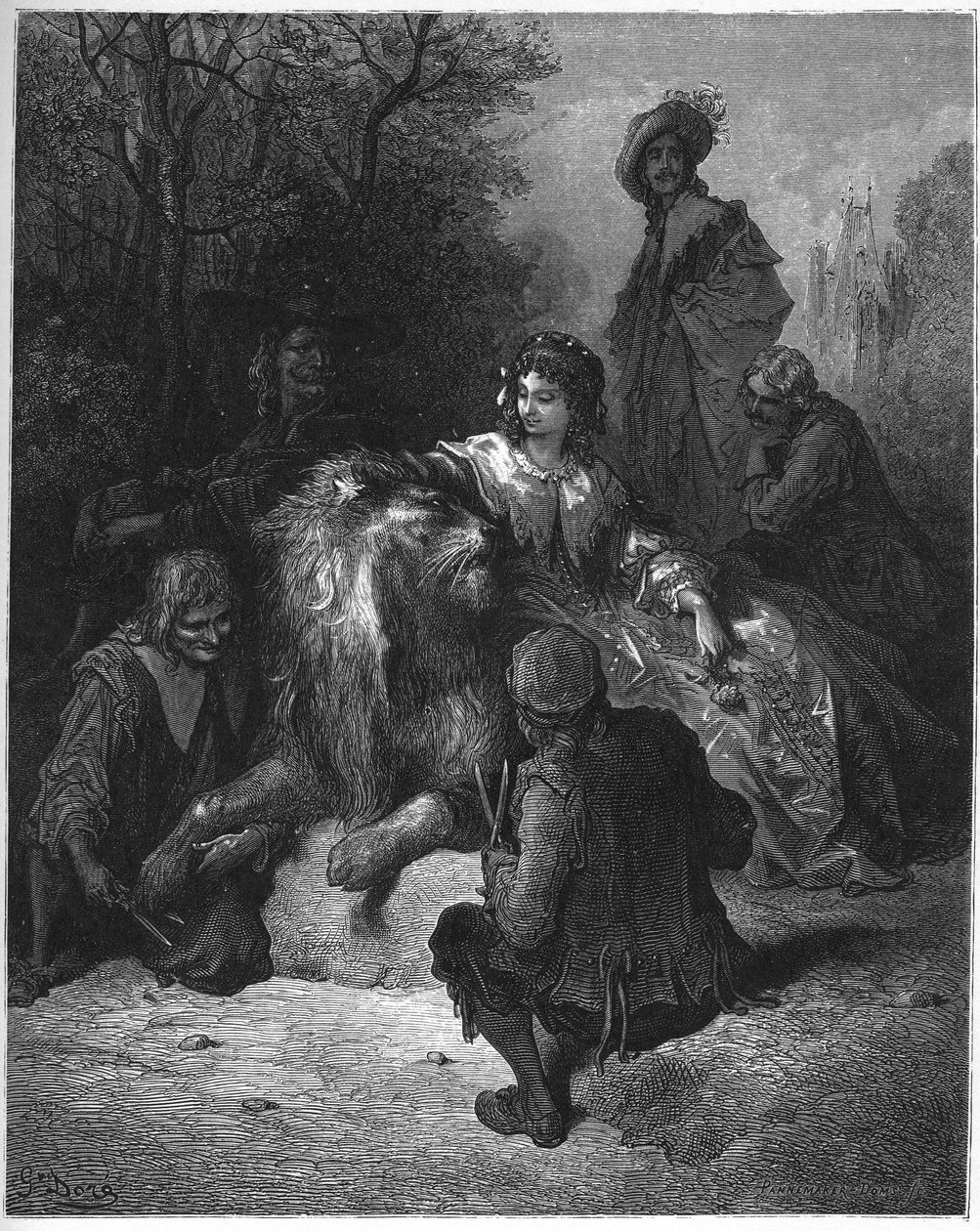 A szerelmes oroszlán - a szerelmes oroszlán - alkotó: Gustave Dore