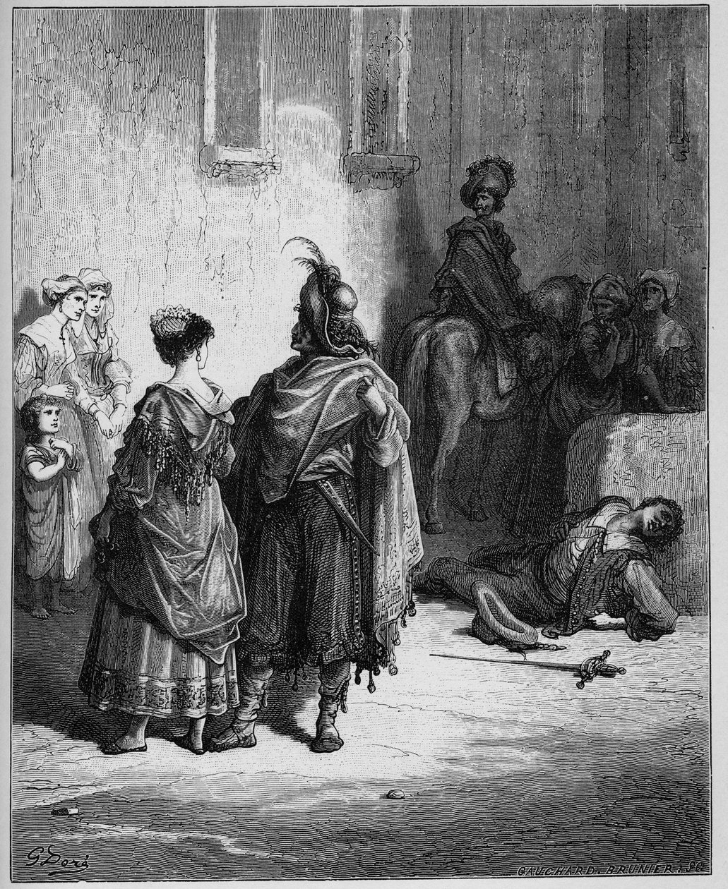 A két kakas – The Two Roosters – Jean de La Fontaine „Fables”-jából alkotó: Gustave Dore