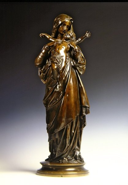 Madonna és gyermeke (bronz) alkotó: Gustave Dore