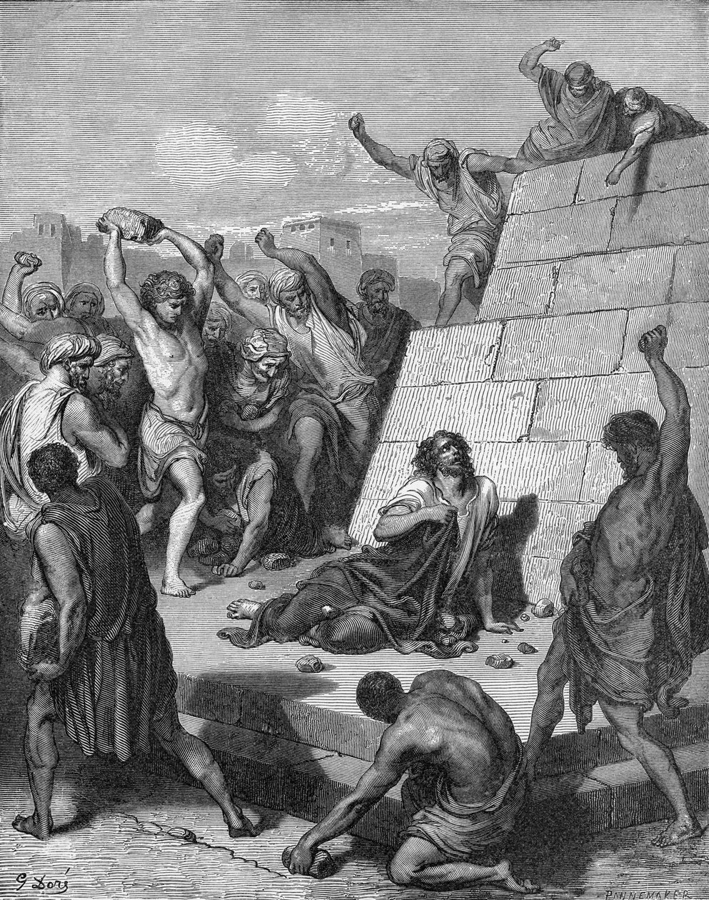 Szent István mártíromsága alkotó: Gustave Dore