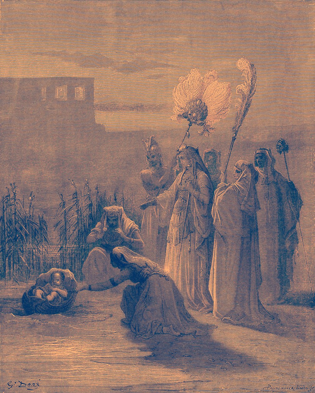 Mózes a gyékényben alkotó: Gustave Dore