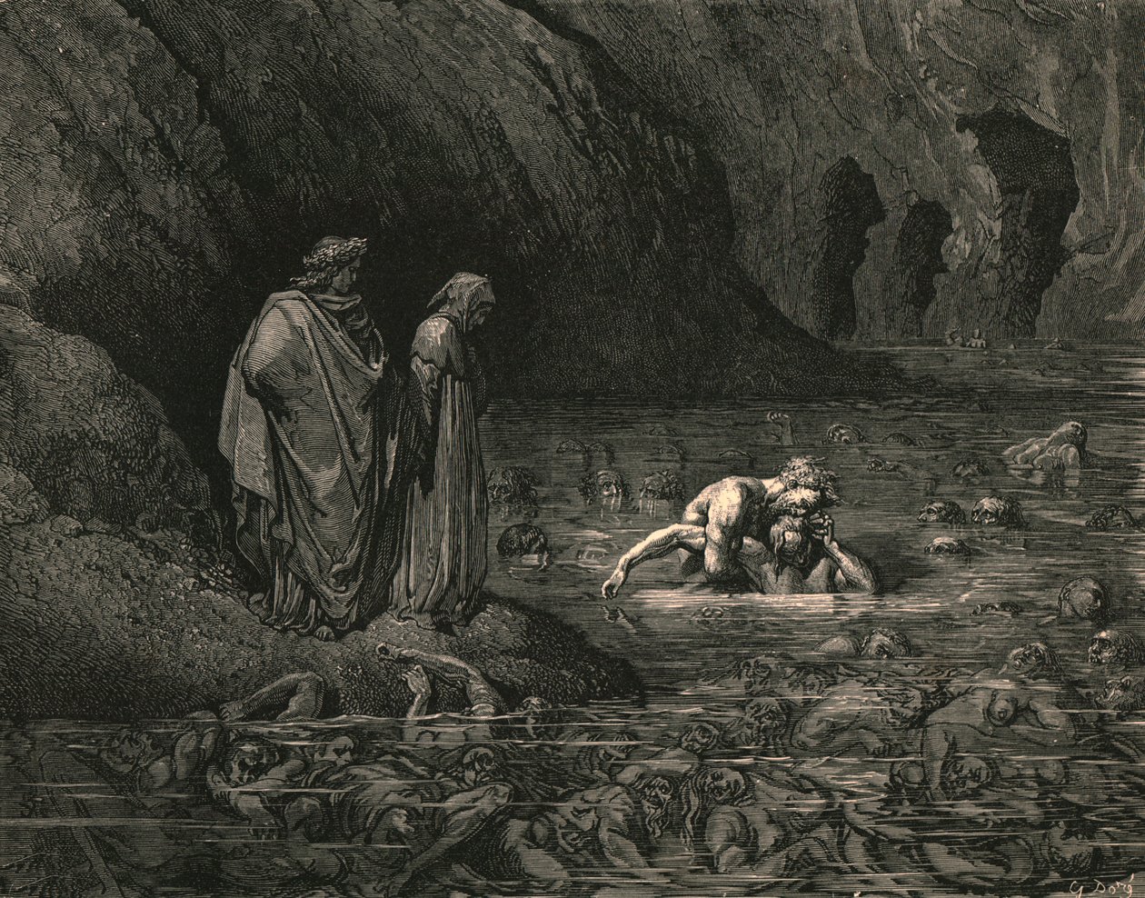 Nem dühösebben a Menalippus-templomokon, Tydeus rágcsálta, 1890. alkotó: Gustave Dore