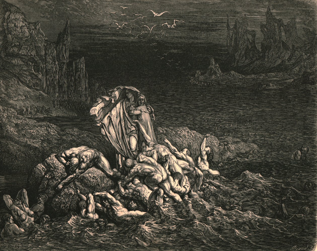 Most látod, fiam! Azoknak a lelke, akiket a harag legyőzött, c1890. alkotó: Gustave Dore