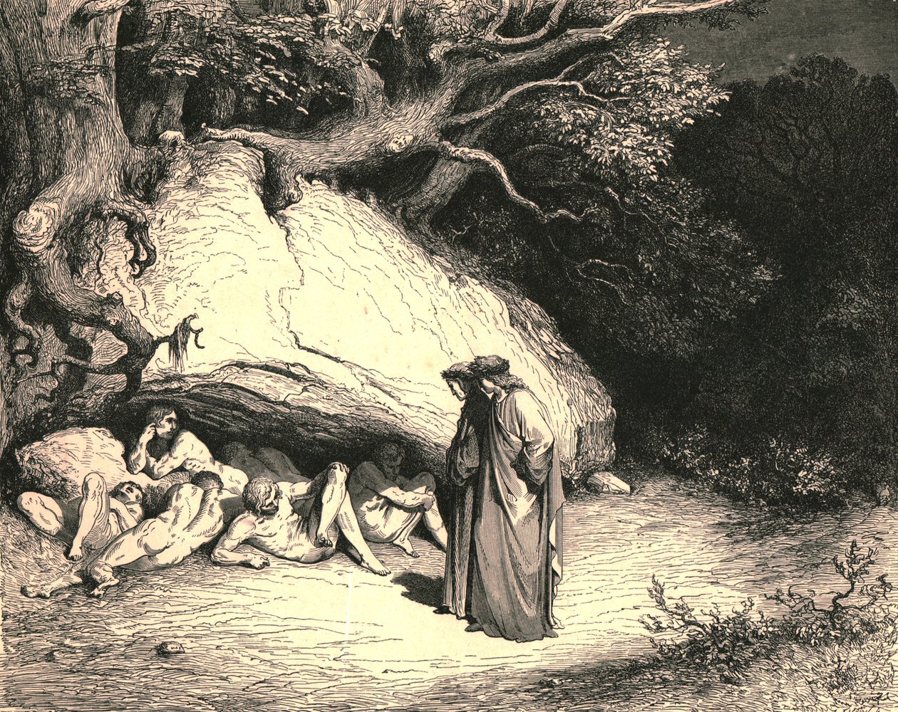 Csak annyira szenvedve, hogy remény nélkül vágyva élünk, 1890. alkotó: Gustave Dore