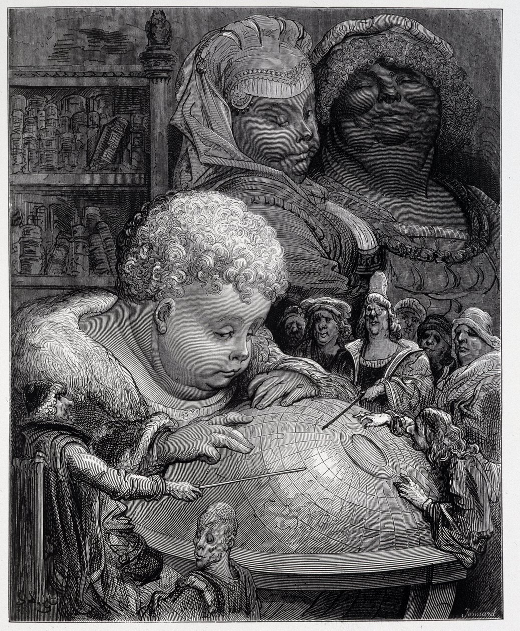 Pantagruel földrajztanfolyamot követve – Rabelais „” Gargantua”-ban, ill. Gustave Dore alkotó: Gustave Dore