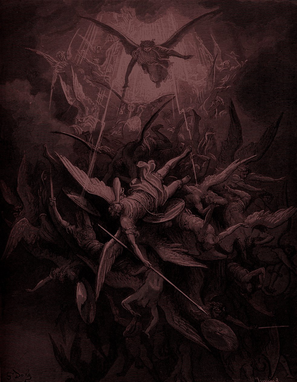 Elveszett paradicsom: A lázadó angyalok bukása, Doré művész alkotó: Gustave Dore