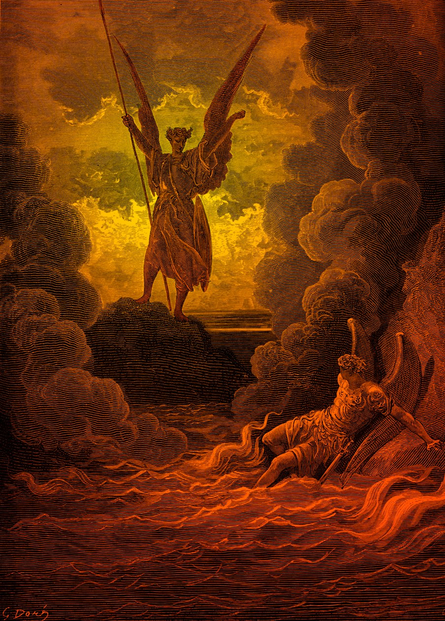 Elveszett paradicsom: Sátán és Belzebub.by Doré alkotó: Gustave Dore