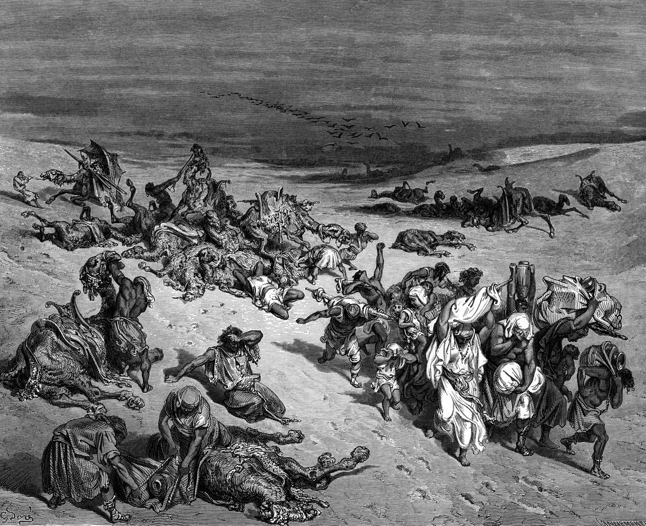 „Pestilence”, Egyiptom hét pestisjárványának egyike, 1866 alkotó: Gustave Dore