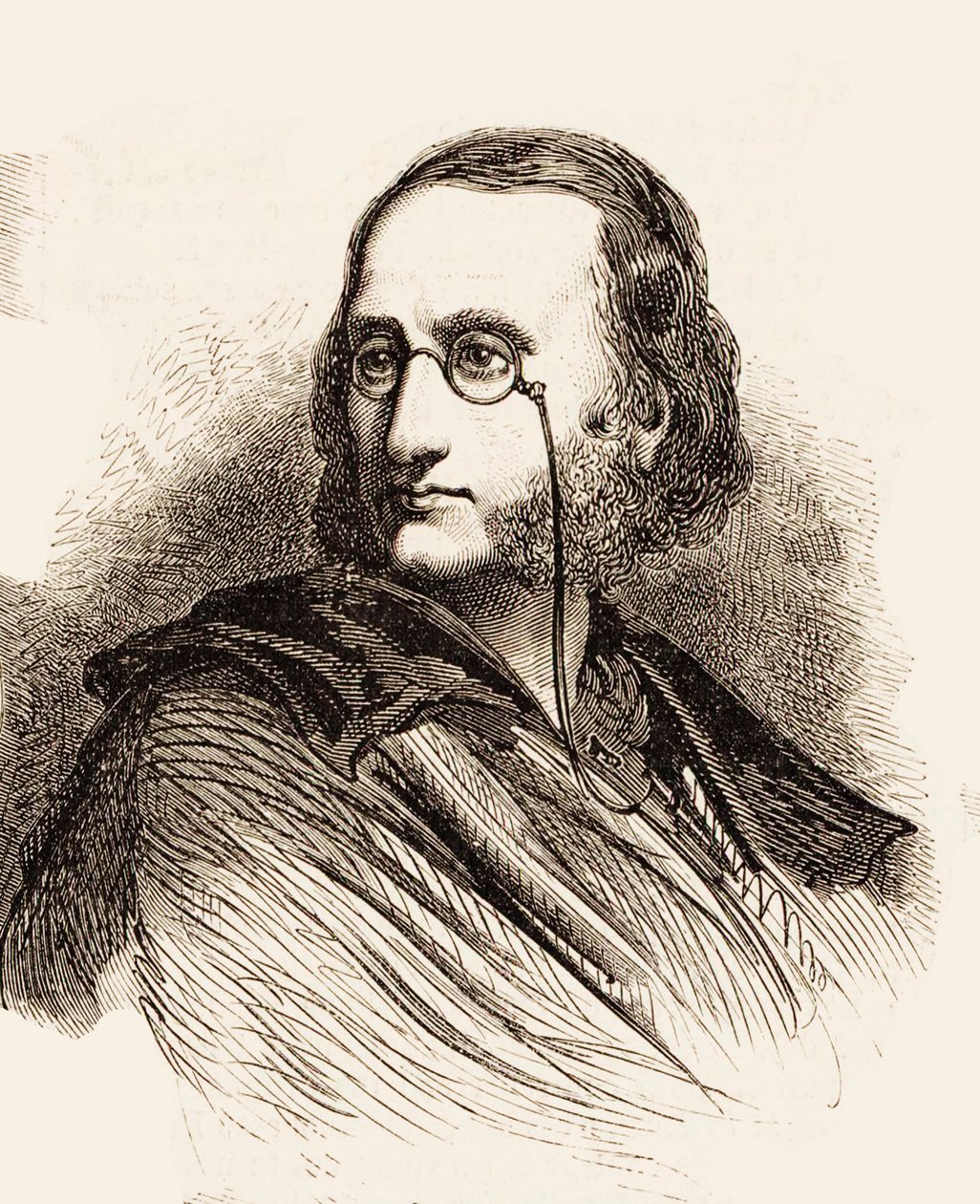 Jacques Offenbach portréja 1819-1880, 1860. alkotó: Gustave Dore