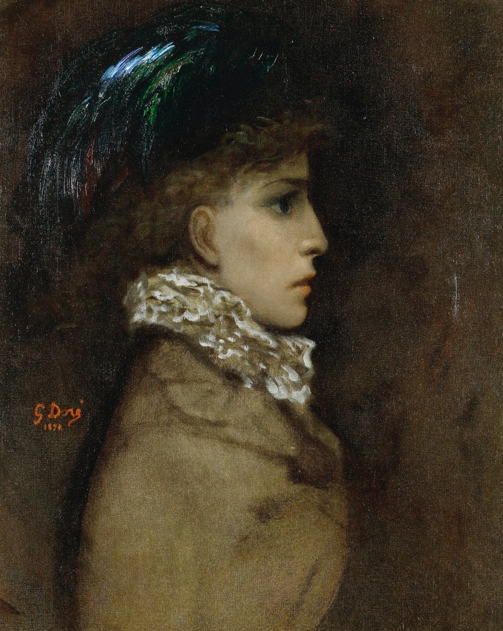 Sarah Bernhardt (1844-1923) színésznő portréja Gustave Dore (1832-1883) festménye alkotó: Gustave Dore