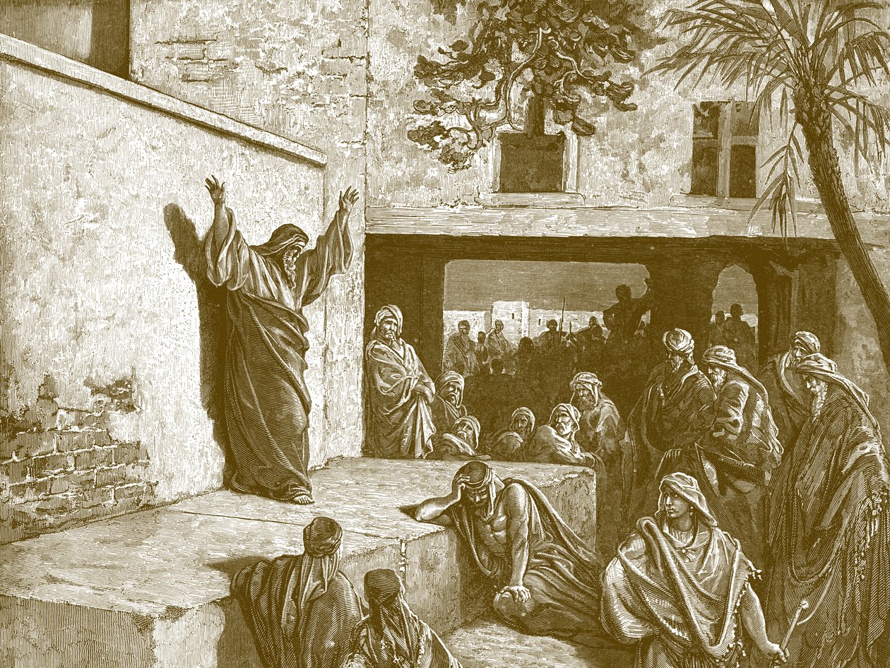 Mikeás próféta, Gustave Doré metszete – Biblia alkotó: Gustave Dore